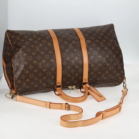 LOUIS VUITTON Monogram Keepall Bandouliere 55 Boston Bag - Picture 5 of 16